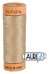 Aurifil Mako 80wt Cotton 274 m 300 yd. spool - 2325 Linen